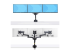 3MP2AG-MONITOR-ARM - StarTech.com Triple Monitor Desk Mount For Up To Three 27in Screens, VESA 75x75/100x100, Tool-Less Arm Adjustments, C-Clamp/Grommet Mount, Spring-Assisted Arms - Flera vinklar